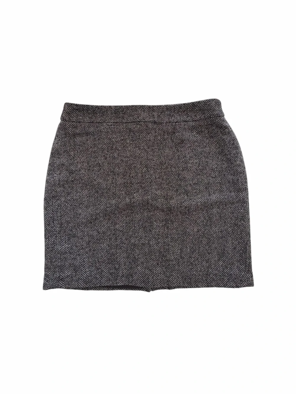 Banana republicblack and white herringbone wool-blend skirt